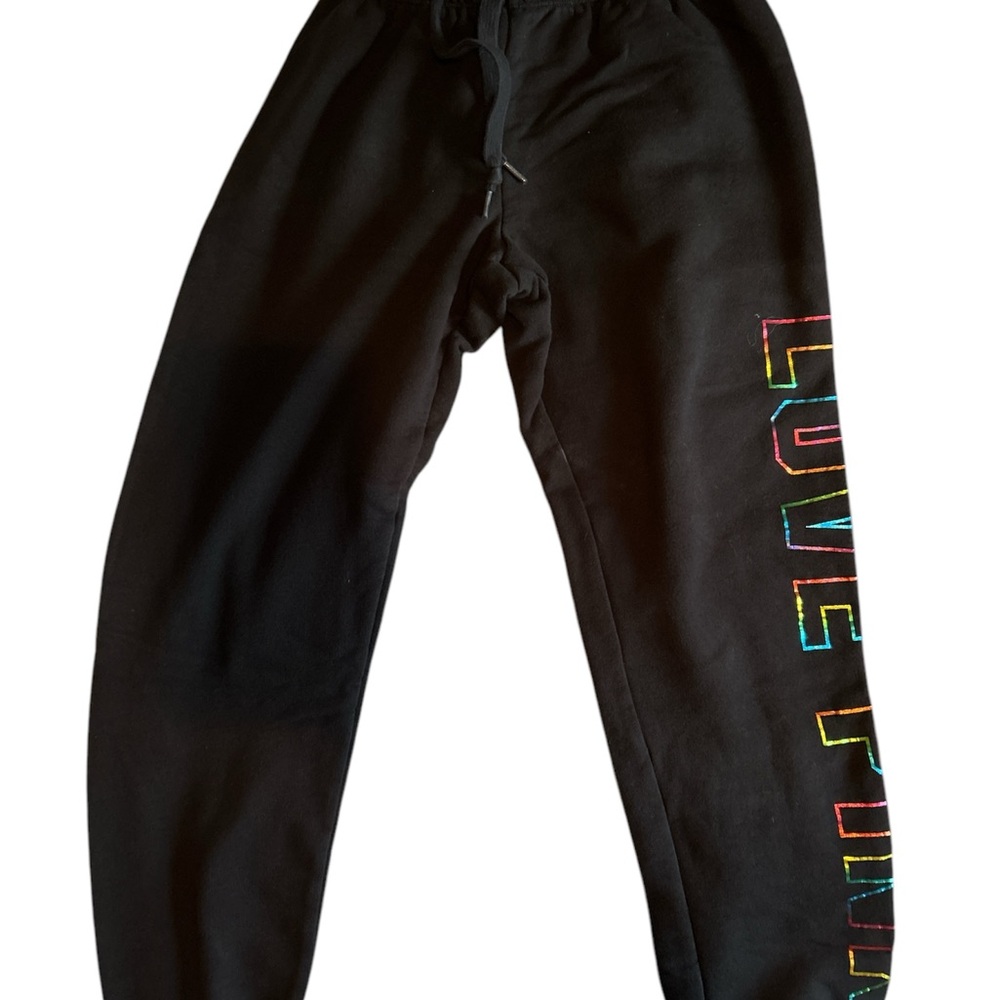 Victoria’s Secret Sweatpants with Colorful 'LOVE PINK' Logo Sz S - Picture 2 of 3